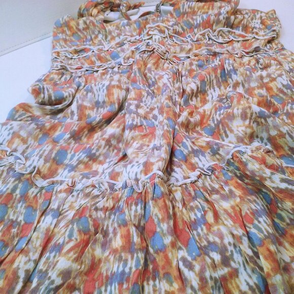 Gypsies+Moondust Tiered Ruffle Mini Sun Dress Lady-L Knot-Straps Smocked HiWaist - Picture 10 of 14